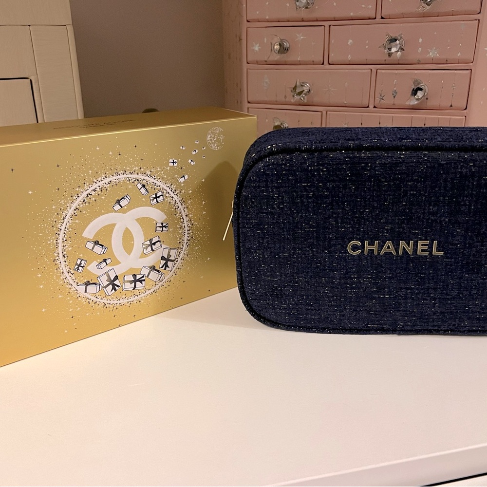 Chanel 2023 Holiday Makeup Bag with Box